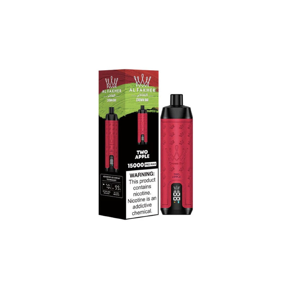 Al Fakher Crown Bar 15000 Promax Two apple（10pieces） - Tobacco Product